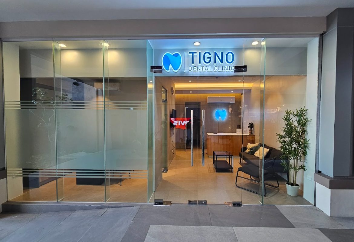 Tigno Dental Clinic storefront on the ground floor of Olivarez Plaza Mall, Calamba